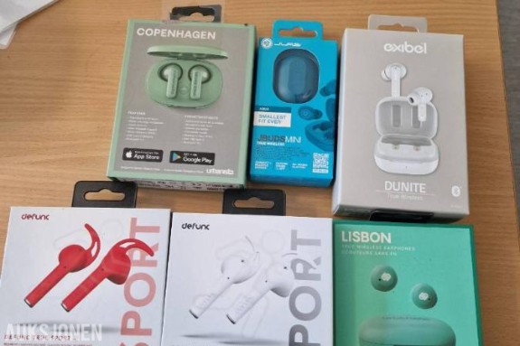 Trådløse ørepropper, Defunc True sport, Defunc True Sport, Exibel Dunite, Urbanista Copenhagen, Jlab jbuds mini
